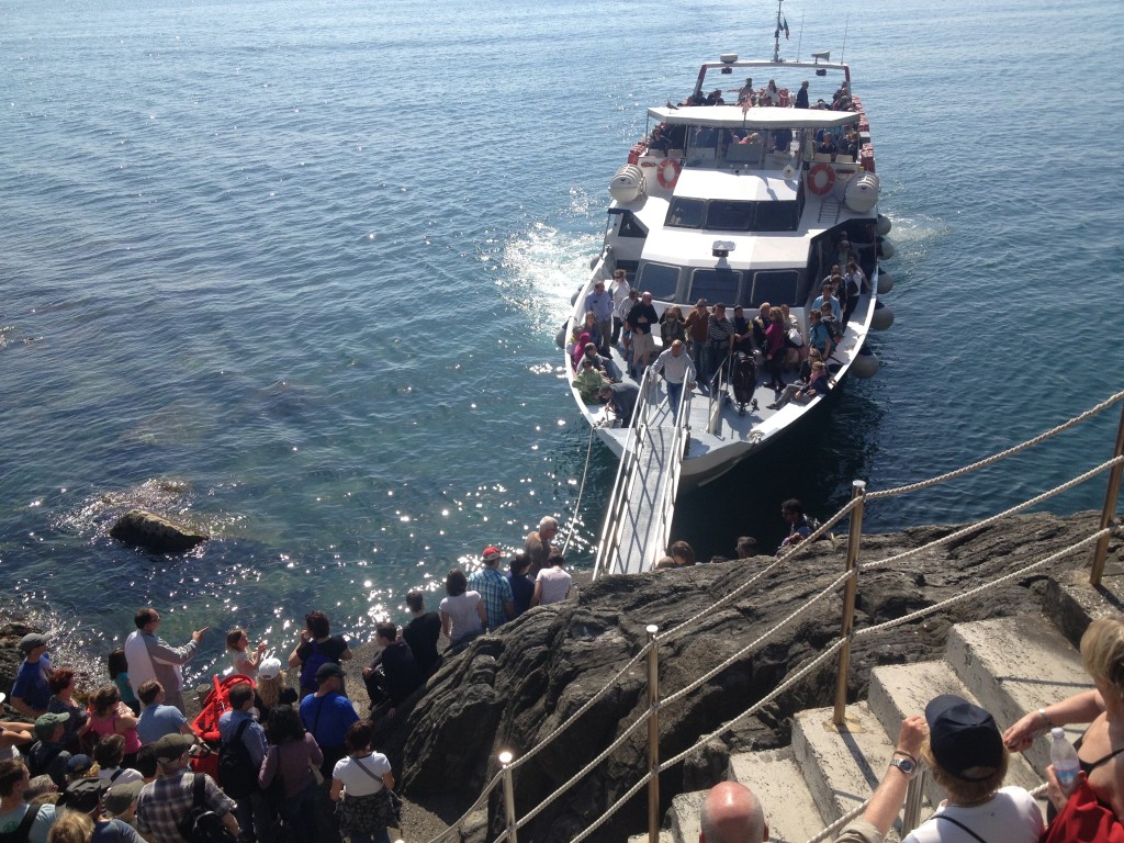 Ferry boat in Riomaggiore, Cinque Terre